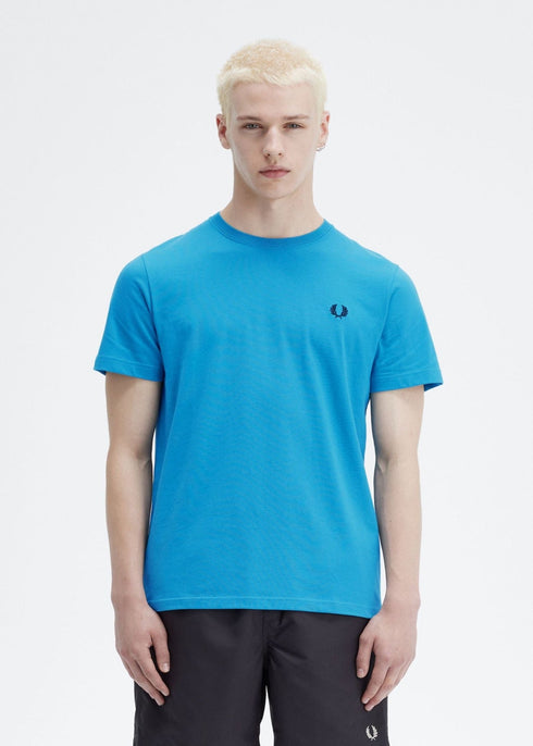 Fred Perry T-shirt T-shirt Uomo girocollo Bianco Oceano P24-FRED PERRYM1600-V35-S - Francavilla Moda